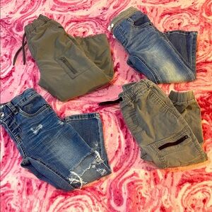 BUNDLE OF 4 Pairs of Toddler Cat & Jack Denim & Cargo Pants